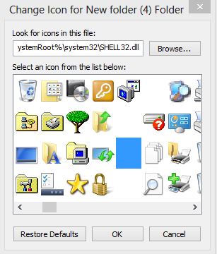 Invisible Folder Icon of Windows