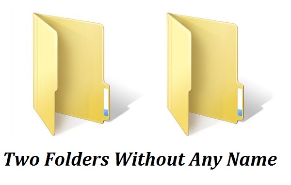 Two Folders Without Any Name On The Same Location